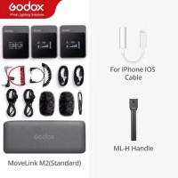 Беспроводной петличный микрофон Godox - MoveLink M1 M2, 2,4 ГГц, для цифровых зеркальных камер, видеокамер, смартфонов и планшетов