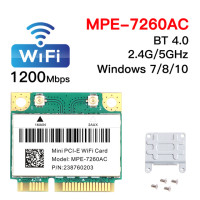 Двухдиапазонная 1200 Мбит/с Intel 7260 7260HMW мини PCI-E Wi-Fi карта памяти/2,4 ГГц беспроводной адаптер Bluetooth 4,0 стандартная Wlan сетевая карта