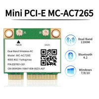 Беспроводной двухдиапазонный 1200 Мбит/с MC-AC7265 Mini PCI-E Wifi Bluetooth 4,2 карта 2,4 ГГц 5 ГГц 802.11ac адаптер для ноутбука лучше 7260HMW