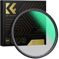 K & F Concept, CPL фильтр (Nano - X) Сверхтонкий 8K Ultra HD, 37mm 40,5 мм 43mm 46mm 49mm 52mm 55mm 58mm 67mm 72mm 77mm 82mm 95mm поляризационный фильтр с водонепроницаемым покрытием