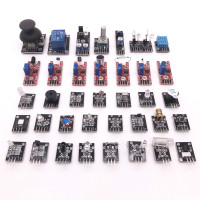 Обучающий набор для модуля датчика 37 в 1, набор ассортимента датчиков 37 для Arduino UnoR3 Raspberry Pi MCU с антистатическим мешком