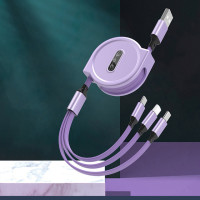 3 в 1, USB-кабель для зарядки iPhone 13 12, 120 см