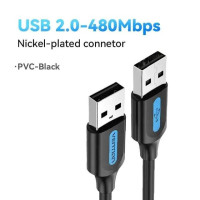 Кабель-удлинитель USB 3.0 (штекер)/USB 3.0 (штекер) Vention, для жесткого диска, приставки TV Box, радиатор