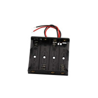 5 шт./лот AA 4x1,5 V держатель батарейного отсека, 4 слота x 1,5 V AA батарея пружинный зажим коробка для хранения-с черными красными проводами