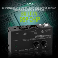 Предусилитель для наушников MA400, микрофонный предусилитель, аудио 6,35 мм и 3,5 мм выходы для наушников, микшер с блоком питания 12 В