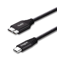 Кабель Fasgear Micro B USB C 3,0 5 Гбит/с, шнур для быстрой синхронизации данных для внешнего жесткого диска Samsung Macbook WD Toshiba, кабели USB 3,0
