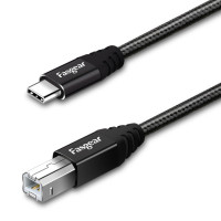 Кабель для принтера Fasgear USB B, 5 м, кабель USB C к USB B для Canon, Epson, HP, Samsung, шнур принтера, сканер, USB-кабель для принтера, миди-кабель