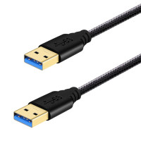 Удлинительный кабель Fasgear USB-USB 5 Гбит/с, удлинитель кабеля USB 3,0 между мужчинами и женщинами для жесткого диска, веб-камеры, USB-кабель-удлинитель