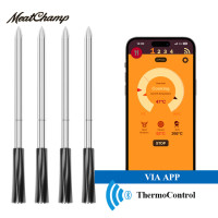 Умный беспроводной термометр для мяса, цифровой прибор для приготовления мяса с Bluetooth, для духовки, гриля