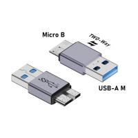 Переходник с USB C на Micro B USB 3,0, переходник с Type C «мама» на Micro B «папа», быстрая зарядка USB Micro 3,0 на Type C, супер скорость для ноутбука, HDD