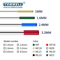 Профессиональные вольфрамовые электроды, сварочные прутки 150 мм 6 дюймов 1,0 1,6 2,4 3,2 мм WL20 WT20 WC20 WL15 WZ8 WY20 WP WR, сварочный аппарат