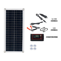 Солнечная панель 12V Solar Cell 100A Контроллер Комплект солнечной пластины для телефона RV Автомобильный караван Домашний кемпинг Открытый аккумулятор Кемпинг