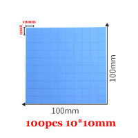 Синяя термопрокладка для процессора GPU, 100 шт., 10 х10 мм, радиатор охлаждения, проводящая силиконовая прокладка, термопрокладка 3 Вт/мК