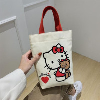 Оригинальная сумка Sanrio Hello Kitty Kawaii Милая Ins популярная сумка мягкая косметичка 2022 Новая Летняя Повседневная модная дамская сумочка gitf