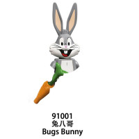 Аниме кирпичи кролик Daffy порки свинка мини Экшн-фигурки строительные блоки Мультяшные сборные игрушки куклы подарок для детей