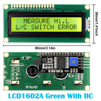 ЖК-модуль LCD1602 1602, ЖК-дисплей с 16x2 символами, PCF8574T, PCF8574, интерфейс IIC I2C, 5 В, синий/коридор для Arduino