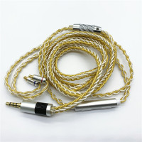 Провод с посеребренным покрытием, монокристаллический медный провод 8 долей с линией обновления микрофона MMCX/2PIN/A2DC/IM50/IE80/0,78 мм, 1,2 метра