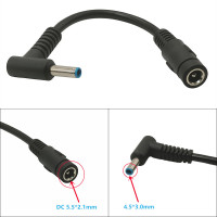 Ультрабук для ноутбука HP 5,5x2,1 мм с внутренней резьбой на наружную резьбу 4,5x3,0 мм