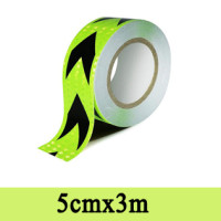 Светоотражающая лента со стрелкой 3 м, предупреждение о безопасности, светоотражающая клейкая лента, наклейка для грузовика, мотоцикла, велосипеда, автомобиля, Стайлинг