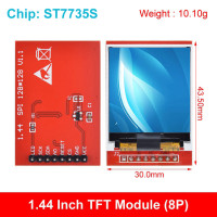 Модуль ЖК-дисплея TZT 5 в 3,3 в 1,44 дюйма TFT 128*128, цветное стекло, совместимое с Arduino mega2560 STM32 SCM 51