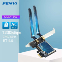 Беспроводная Wi-Fi карта FENVI, 2,4 Мбит/с, PCIE адаптер, Двойной диапазон 10/11 ГГц/5 ГГц 802.11AC для Bluetooth, Wi-Fi адаптер Win7/