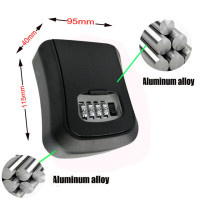 Замок для ключей с паролем, настенный Футляр для ключей из цинкового пластика, погодозащищенный 4-значный комбинированный ящик для хранения ключей