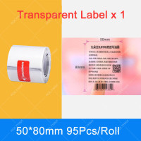 Прозрачная печатная бумага NIIMBOT B1 B21 B203, клейкая наклейка, термоэтикетка штрих-кода для одежды, Hangtag, образец пищи