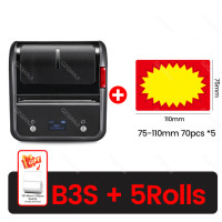 NIIMBOT B3S 3-дюймовый принтер этикеток штрих-кода Беспроводной термопринтер наклеек Карманный производитель этикеток для одежды Ювелирные изделия Коммерция Бумага