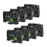 8PK совместим с Brother TZE-335 TZ 345 325 355 белый на черном 12 + 18 мм ленты для этикеток для принтеров этикеток P-touch H100 E500 350