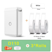 Принтер для этикеток D110 Niimbot, беспроводной принтер для этикеток, несколько шаблонов в комплекте, для телефона, офиса и дома