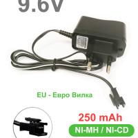 Зарядное устройство для Ni-Cd и Ni-Mh аккумуляторов 9.6V с разъемом YP (sm). Блок питания 9,6 В SM-2P СМ-2Р на р/у машинку-перевертыш, лодку, танк, Hyper, Match Two Sided Car, Хайпер запчасти