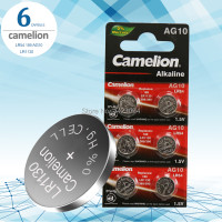 6 шт./лот, батарея Camelion 1,5 в AG10 LR1130, батарея для монет LR 1130, щелочная AG10 389 LR54 SR54 SR1130W 189 LR1130, кнопка