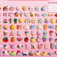 80 шт. Новинка Мультяшные животные Фрукты 3D наклейки Kawaii DIY наклейки на холодильник наклейки на чашки с водой стикеры коробка для файлов наклейка