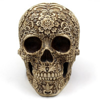 Современная статуя из смолы BUF, Ретро Декор в виде черепа, украшения для дома, креативные художественные резьбовые скульптуры, модель черепа, подарки на Хэллоуин