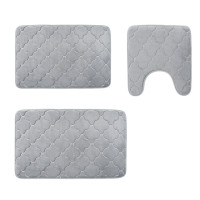 Набор из 3 ковриков для ванной комнаты, набор мягких нескользящих ковриков из 2 предметов, коврик для ванной комнаты, впитывающие коврики для душа, напольные коврики с крышкой для туалета