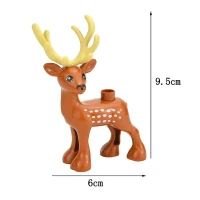 Конструктор Duploes большого размера, совместимый с животными, тигром, пандой, кроликами, львом, дельфином, фермой, зоопарком, развивающие игрушки