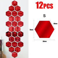 3D шестигранные зеркальные настенные наклейки, самоклеящиеся наклейки на стены, самоклеящиеся эстетические мозаичные плитки, наклейки для украшения дома