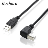 Кабель USB 2.0 Bochara, 30&nbsp;см, 50&nbsp;см, 1&nbsp;м, 1,5&nbsp;м, 1,8&nbsp;м, 3&nbsp;м, 5&nbsp;м, в оплетке из фольги, экранированный, для принтера, с изгибом под углом 90 градусов