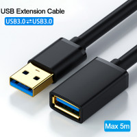 Удлинительный кабель USB-USB, 5-0,5 м, Переходник USB 3,0 2,0 «Папа-мама» для радиатора, жесткого диска, ТВ-приставки, удлинитель кабеля USB