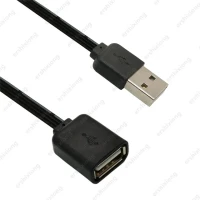 Кабель-удлинитель 10 см, 20 см, USB 2,0 A, штекер-гнездо, гибкий компактный вверх и вниз, прямой угол 90 градусов, шнур 0,3 м, 0,5 м, 1 м