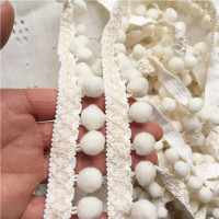 Новинка, хлопковая кружевная лента шириной 2,5 см с вышивкой, кисточками, помпонами, отделка края, шторы для платья, шитье с бахромой, товары для рукоделия, гипюр