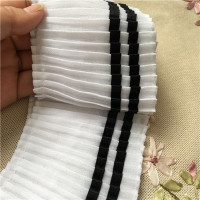 Шифоновая лента для шитья, белая, черная, широкая, 8,5 см