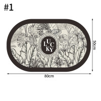 U-образный нескользящий коврик для унитаза, абсорбирующие коврики для ванной комнаты, коврик для ванной с цветочным принтом, коврик для туалета, коврик для входа, домашний декор