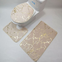 Коврик фланелевый в полоску, Нескользящий Впитывающий, с принтом, для туалета, ванной, гостиной, спальни