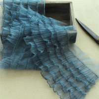 Модная плиссированная кружевная ткань с объемным рисунком, 5 слоев, расширяющаяся, с оборками, сделай сам, для девочек, мультяшное Кукольное платье, Лолита, пышная юбка, Швейные аксессуары