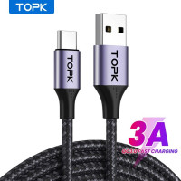 Зарядный кабель TOPK, 3 А, Micro USB Type-C