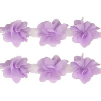 Цветы Шифоновые объемные, 1 ярдов/партия (12 шт.), кружевное украшение для платья, аппликация, отделка, товары для шитья