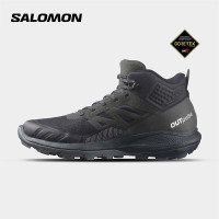 salomon薩洛蒙男款越野跑鞋黑色防水戶外運動OUTpulse Mid GTX