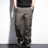 戶外速乾褲男可拆卸兩節褲節登山褲夏季薄款運動長褲寬鬆衝鋒褲潮