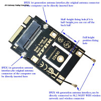 Адаптер M.2 NGFF на Mini PCI-E (PCIe + USB) для M.2 Wifi Bluetooth беспроводной Wlan